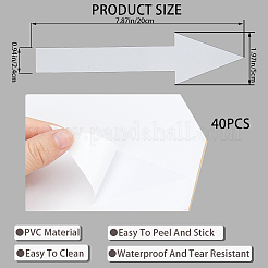 20 Satz selbstklebende Pfeil-Etikettenaufkleber aus PVC&nbsp;DIY-CP0009-42B
