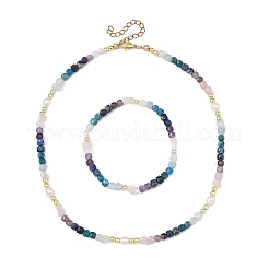 Schmucksets mit Edelsteinen und galvanisierten&nbsp;SJEW-JS01380