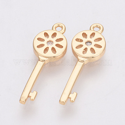 Латунные микро проложить кубического циркония подвески&nbsp;ZIRC-Q002-134G