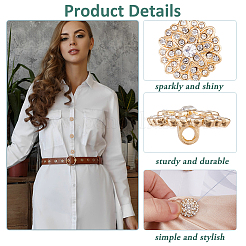 10 шт. пуговицы со стразами из сплава с 1 отверстиями&nbsp;BUTT-FH0001-025