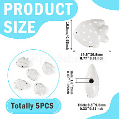 5 pièces de perles en porcelaine faites à la main&nbsp;PORC-TADJ0001-05J