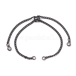 3 pieza de 3 colores ajustables 304 cadenas de eslabones de acero inoxidable para hacer pulseras&nbsp;AJEW-JB01213