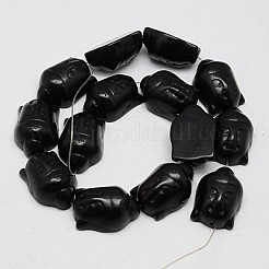 Синтетических нитей бирюзовые бусы&nbsp;LS-TURQ-G119-20x29mm-09