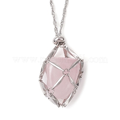 3 шт. 3 размера 304 нержавеющая сталь макраме мешочек пустой держатель для камней изготовление ожерелья&nbsp;NJEW-JN05239