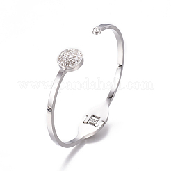 Bracelets manchettes en acier inoxydable 304&nbsp;BJEW-F390-01