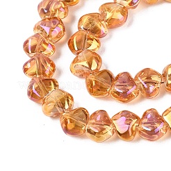 Chapelets de perles en verre transparent électrolytique&nbsp;EGLA-Q133-01A-10
