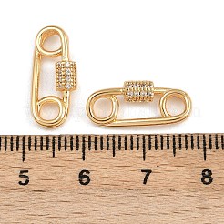 Шармы-соединители из латуни с микропаве из прозрачного кубического циркония&nbsp;KK-F910-09G