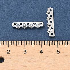 Латунные микропаве прозрачные кубические циркониевые распорки&nbsp;KK-Z139-11S-03