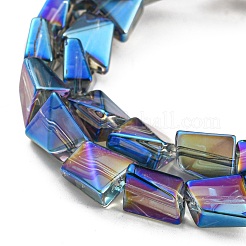 Fili di perle di vetro trasparente placcato completamente arcobaleno&nbsp;EGLA-G037-06A-FR01