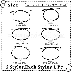 3 сумка 3 стиля наборы браслетов из нержавеющей стали&nbsp;BJEW-HY0001-22
