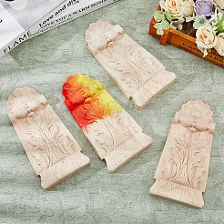 Applique onlay sculpté en bois de caoutchouc&nbsp;AJEW-WH0165-95