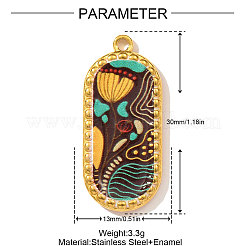 Подвески из нержавеющей стали 304 с печатью&nbsp;STAS-OY003-46G-02