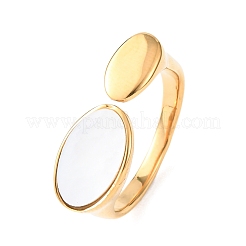 Овальные манжетные кольца из нержавеющей стали 304&nbsp;RJEW-F201-10G