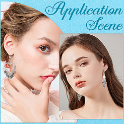 80 шт. фурнитура для сережек из нержавеющей стали 304&nbsp;STAS-SP0001-15