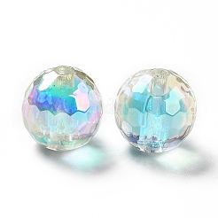 Двухцветное УФ-покрытие радужных переливающихся акриловых бусин&nbsp;TACR-D010-03B-02