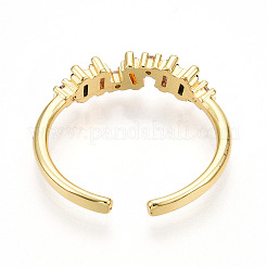 Манжеты из латуни с микро паве кубический цирконий для женщин&nbsp;KK-T070-110