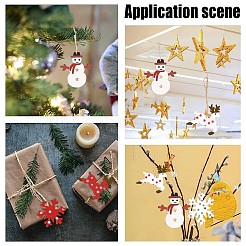 3 ensemble de 3 pendentifs en bois brut sur le thème de Noël&nbsp;WOOD-GF0001-85