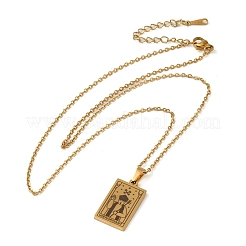 Colliers pendentifs en acier inoxydable 304 sur le thème du tarot pour femmes&nbsp;STAS-S128-02E