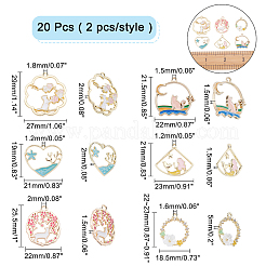 Подвески из эмали и сплава&nbsp;ENAM-AR0001-06