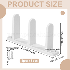 4 guide de sol pour porte de placard coulissante en plastique ABS&nbsp;FIND-WH0441-89B