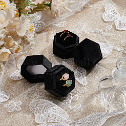 Коробки для хранения колец из полиэстера и бархата&nbsp;CON-WH0123-28A