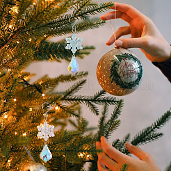 50шт прозрачные акриловые бусины с кракле&nbsp;OACR-SP0002-07