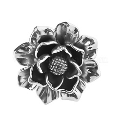 Bagues de manchette réglables en laiton avec motif de fleurs&nbsp;FS-WGD8EDC-01