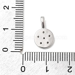 Ciondolo a forma di stella con zirconi cubici trasparenti in ottone micro pavé&nbsp;KK-A277-32P