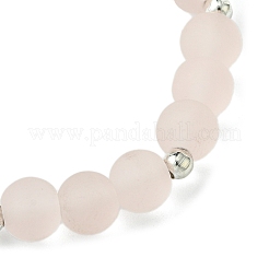 5 шт. 5-х цветные прозрачные и матовые стеклянные бусины стрейч&nbsp;BJEW-JB11494