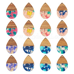 16 шт. подвески из 8-х цветов из смолы и ореха&nbsp;FIND-TA0006-39