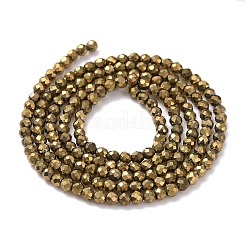 Стеклянные бусины с гальваническим покрытием &nbsp;X-GLAA-H021-01A-FP07