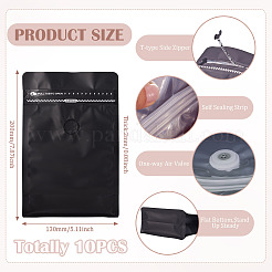 10 шт. БОПП и алюминизированный ПЭТ и полиэтиленовые пакеты для кофе с застежкой-молнией и клапаном&nbsp;ABAG-TA0001-93G