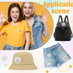 14 шт. полиэстеровые нашивки на одежду&nbsp;PATC-WH0022-41