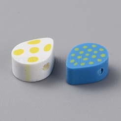 Мультяшные бусины ручной работы из полимерной глины CLAY-WH0011-05