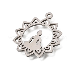 Pendentifs bouddhistes en acier inoxydable 304&nbsp;SA-CBA4CE0-06P