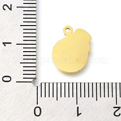 Эмалевые подвески из нержавеющей стали 304 с ионным покрытием (IP) на рождественскую тематику&nbsp;STAS-B075-36G-02