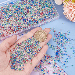 9000шт 9-х цветные светящиеся в темноте стеклянные бусины&nbsp;GLAA-PH0003-23