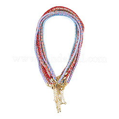 8 pieza de cordón de algodón de nailon redondo de 3.5 mm de 8 colores para hacer collares&nbsp;NJEW-TA0001-26G