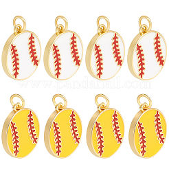 10шт 2 цвета латунные подвески с эмалью&nbsp;KK-BBC0023-15