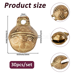 Латунные подвески-колокольчики&nbsp;KKB-FH0001-01A