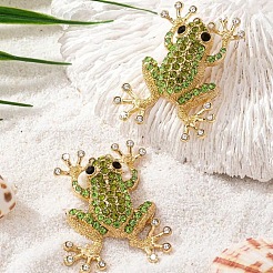 Серьги-гвоздики из сплава и страз&nbsp;FS-WG98FAE-01