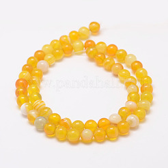 Chapelets de perles en agate rayée naturelle/agate à bandes&nbsp;X-G-K155-A-6mm-06