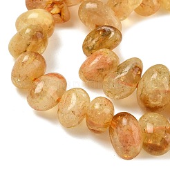 Природный цитрин бисер нитей G-RM250109-B2