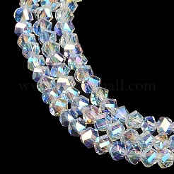 Стеклянные бусины с гальваническим покрытием &nbsp;GLAA-Q105-04C