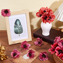 60 шт. искусственные головки мака из ткани 3 цветов&nbsp;AJEW-GA0009-24