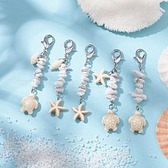 5 шт. стеклянные подвесные украшения&nbsp;HJEW-JM01714-02