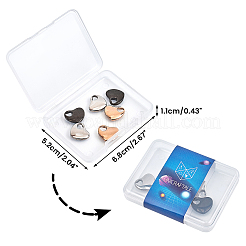 Pendentifs vierges estampés en acier inoxydable 304 avec placage sous vide PVD&nbsp;STAS-UN0003-62