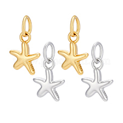 4 pz 2 colori 925 ciondoli a forma di stella in argento sterling&nbsp;STER-PH0004-90