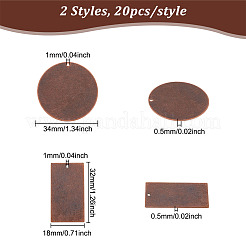 40 шт. 2 стиля металлических бирок&nbsp;KK-DC0002-59