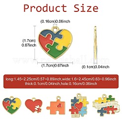 30шт 5 стиля подвески из сплава с эмалью&nbsp;ENAM-FS0004-30